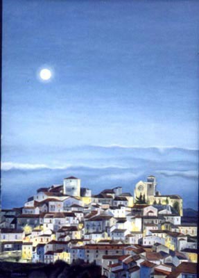 Paese al chiaro di luna 